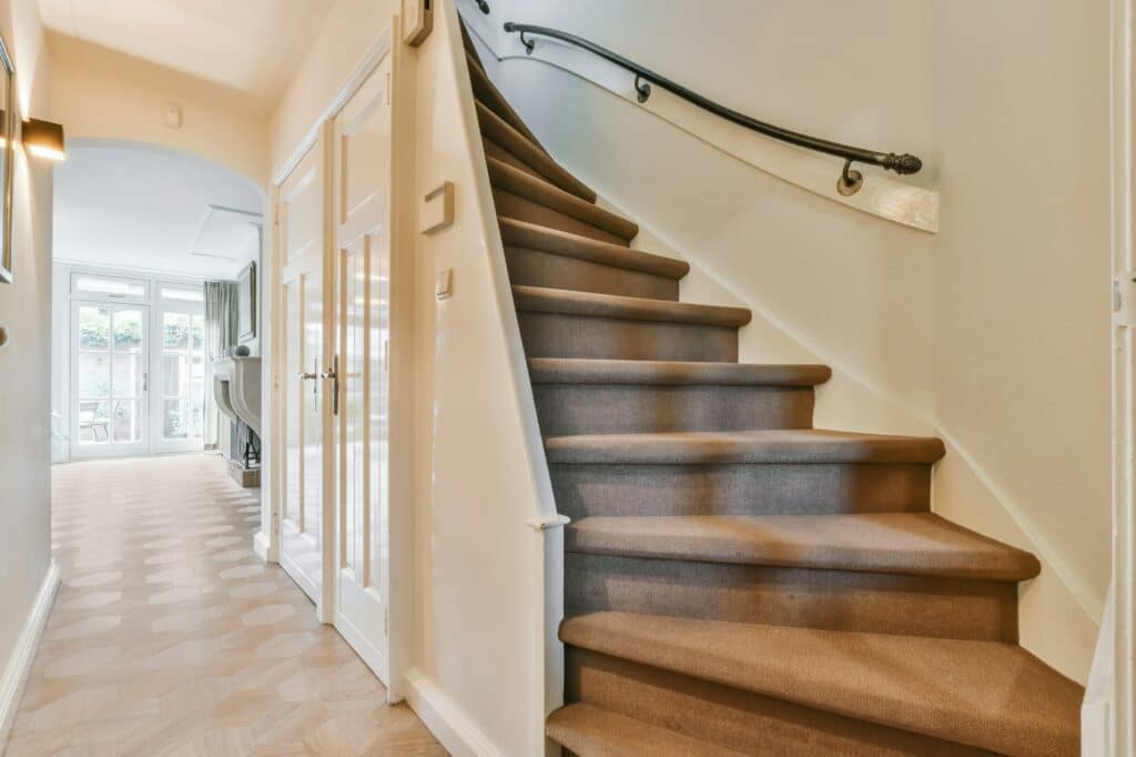 Dazzling wooden staircase