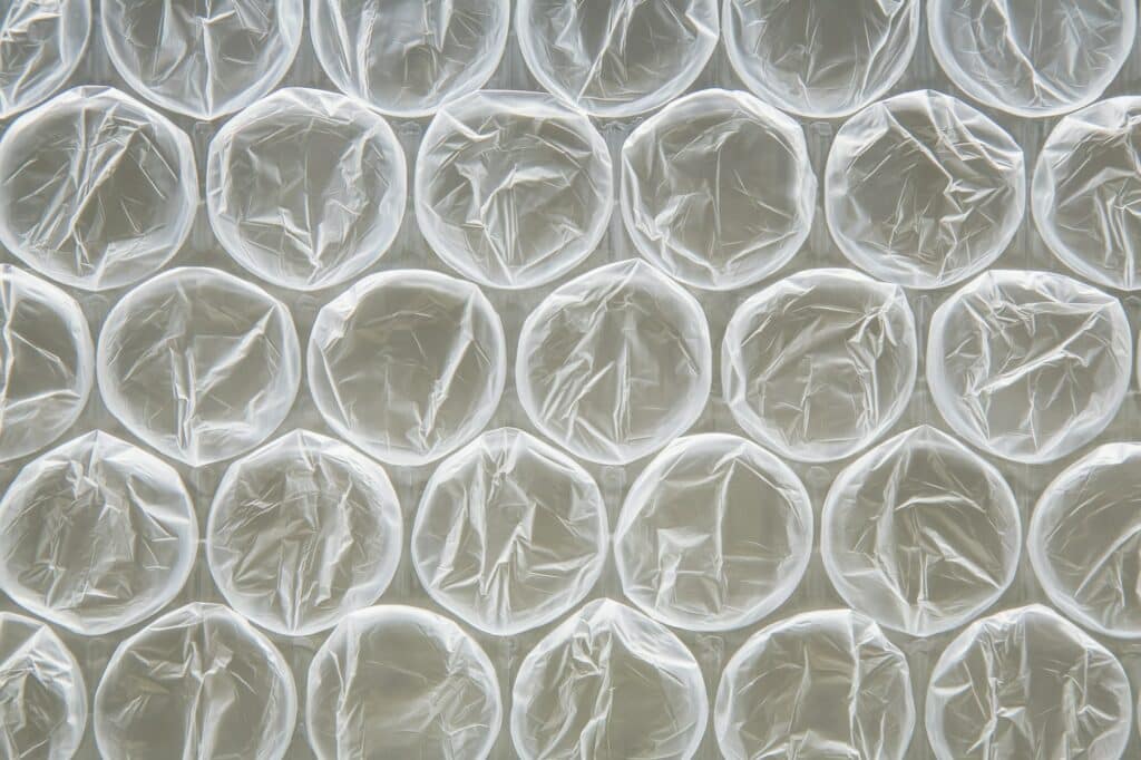 Close up of bubble wrap, used for packaging